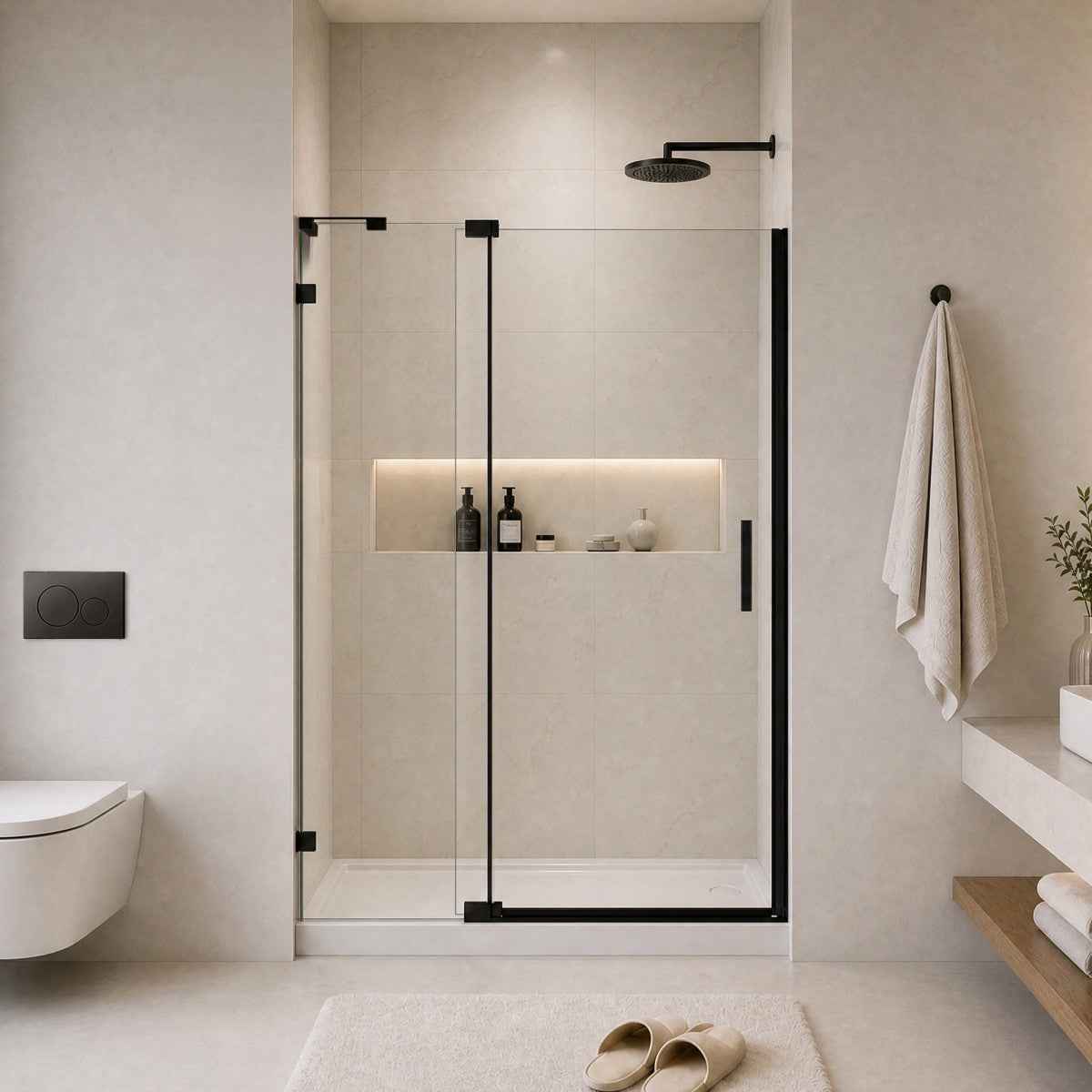 Custom Glass Shower Doors | 10mm SGCC Tempered Glass, easy clean