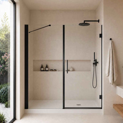 Custom Made Shower Doors | Hinged 10mm SGCC Tempered Glass Enclosure with Customizable Hardware