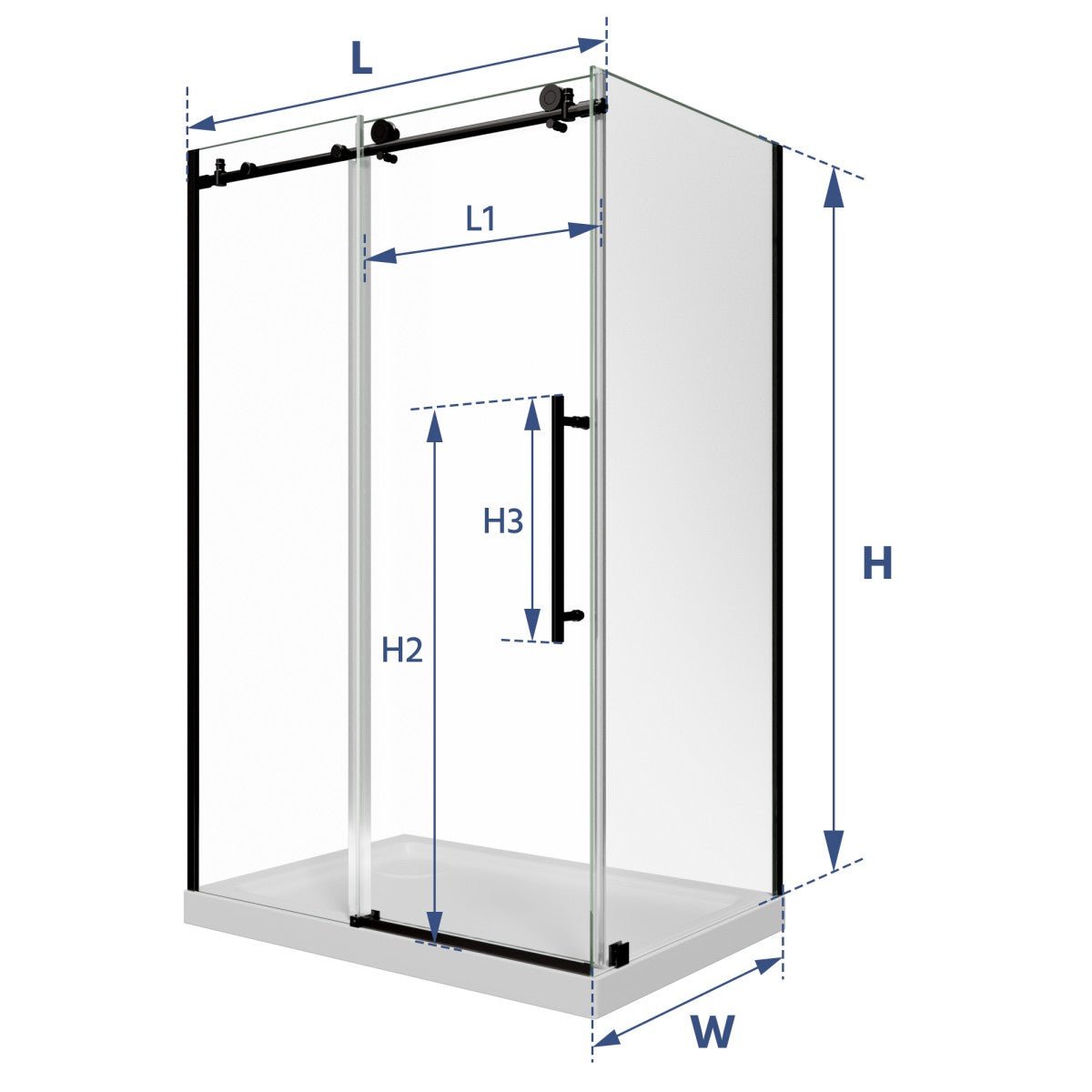 Custom Shower Door | 10mm SGCC Tempered Glass Single Active Panel Shower Enclosure