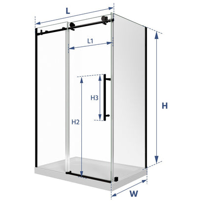 Custom Shower Door | 10mm SGCC Tempered Glass Single Active Panel Shower Enclosure