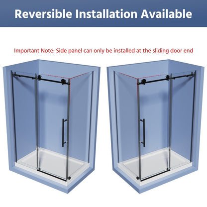 Custom Shower Door | 10mm SGCC Tempered Glass Single Active Panel Shower Enclosure