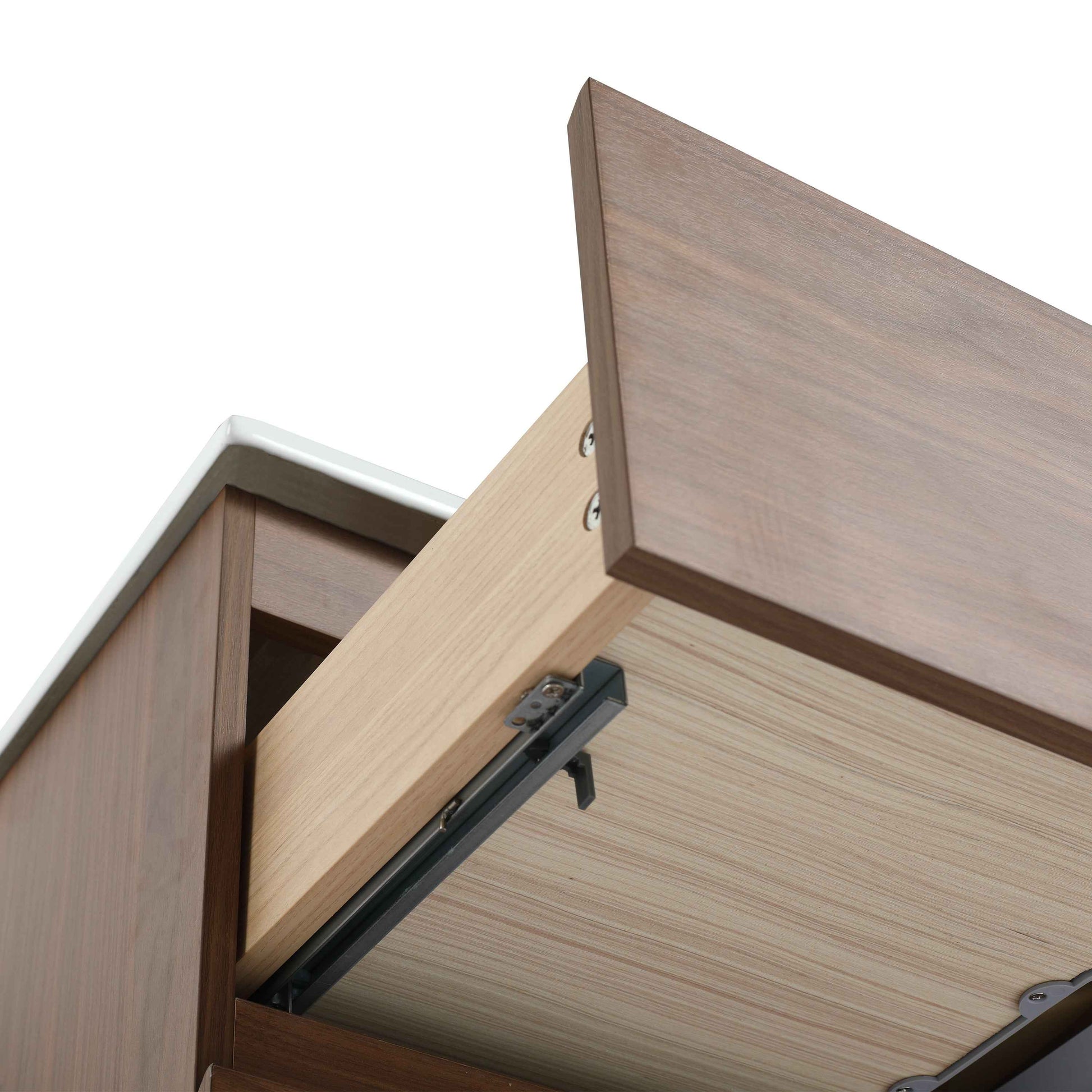 30' Wall-Mounted Bathroom Vanity With Ceramic Sink, KD-Package,2-Soft Close Drawers, KD-Package