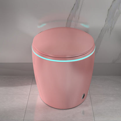 EP Exbrite Pink Bidet Smart Toilet – Intelligent One Piece Bathroom Upgrade with Auto Open/Close Seat, Foot Sensor, LED Display, Night Light, Warm Water & Dryer