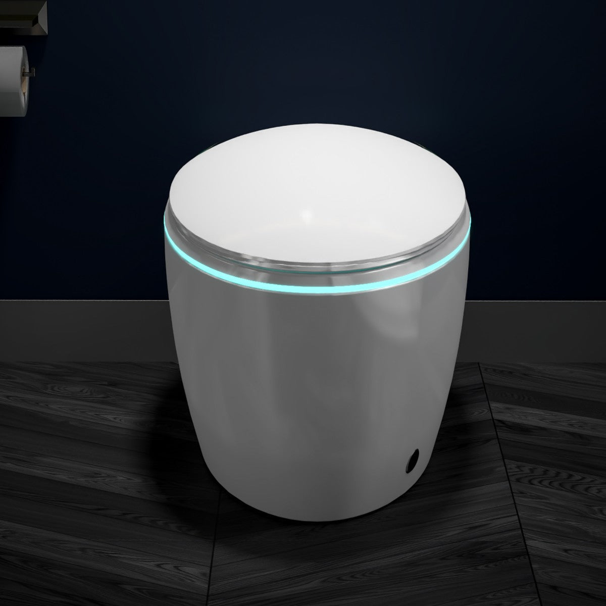 EP Exbrite Unique Smart Toilet with Bidet Built In, Intelligent One Piece Toilet For Modern Bathroom, Auto Open/Close Seat, Foot Sensor, LED Display,Night Light, Warm Water & Dryer,White