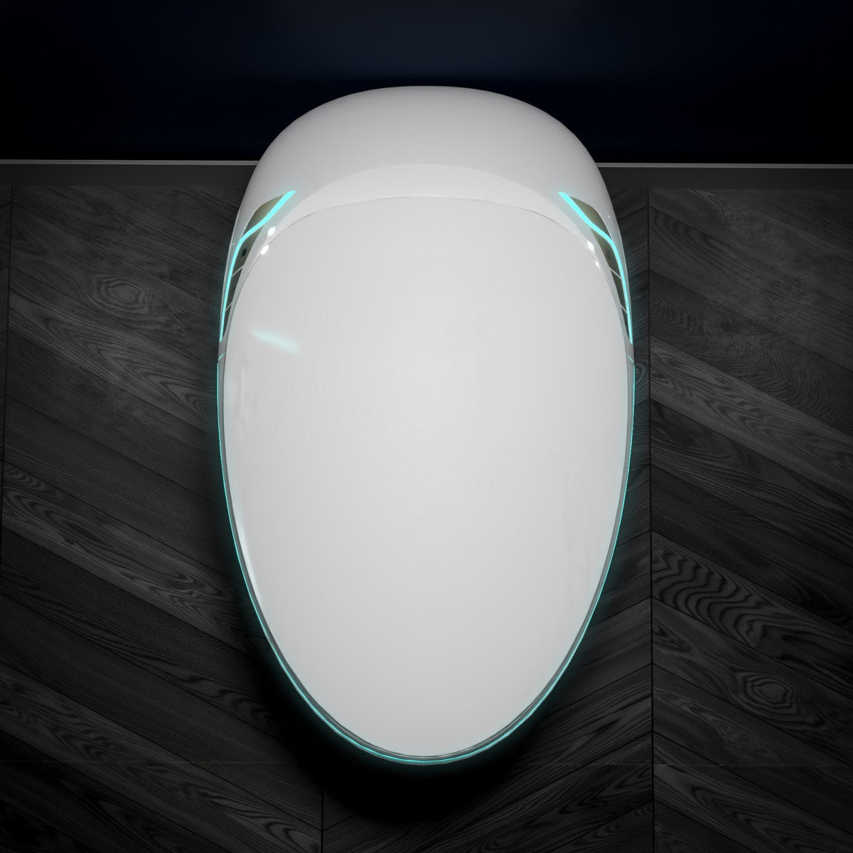 EP Exbrite Unique Smart Toilet with Bidet Built In, Intelligent One Piece Toilet For Modern Bathroom, Auto Open/Close Seat, Foot Sensor, LED Display,Night Light, Warm Water & Dryer,White