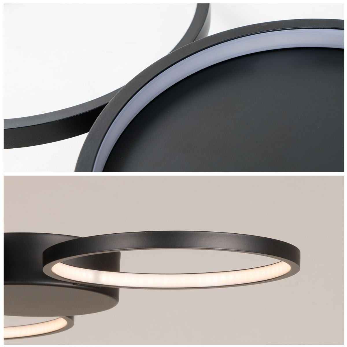 ES - DIY Modern Ceiling Light,27.5” Dimmable LED Chandelier Flush Mount,Lamp Fixture for Living Room Dining Room Bedroom