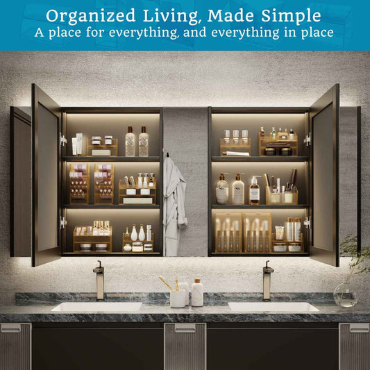 Premium Acrylic Medicine Cabinet Organizer Set ¨C Elegant Storage for Everyday Essentials