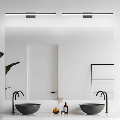 Exbrite 39 Inch Modern LED Bathroom Vanity Light – Sleek Black Metal Wall Light for Mirror, Dressing Room or Sink Area