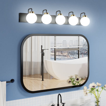 ExBrite 40" 5 - Light LED Vanity Light with Dimmable Switch & Tri - Color Temperature