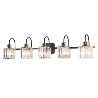 ExBrite 41" W 5 Lights Bathroom Black and Gold Vanity Lights for Bathroom Light - ExBriteUSA