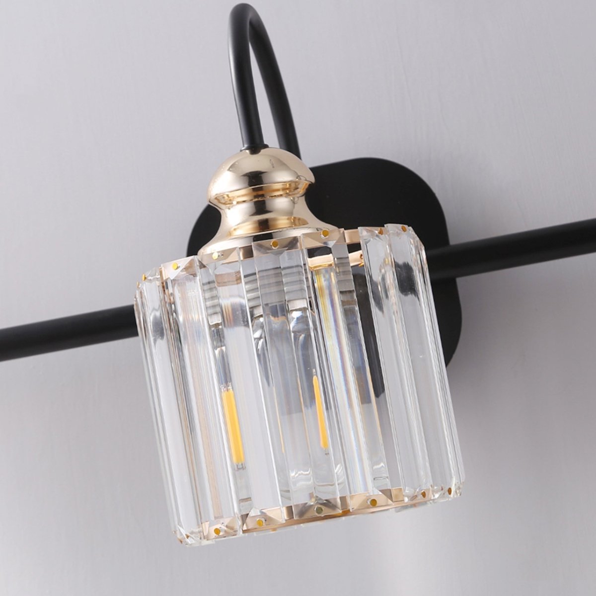 ExBrite 41" W 5 Lights Bathroom Black and Gold Vanity Lights for Bathroom Light - ExBriteUSA
