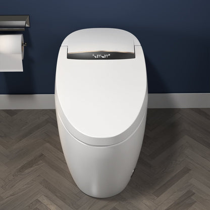 ExBrite Smart Toilets with Heated Bidet Seat Bidet toilet with Dryer and Warm Water,Portable toilet with bidet built.Intelligent Toilet Auto Open/Close Seat. Bidet toilet with Dryer and Warm Water - ExBriteUSA