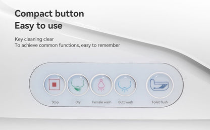 ExBrite Smart Toilets with Heated Bidet Seat Bidet toilet with Dryer and Warm Water,Portable toilet with bidet built.Intelligent Toilet Auto Open/Close Seat. Bidet toilet with Dryer and Warm Water