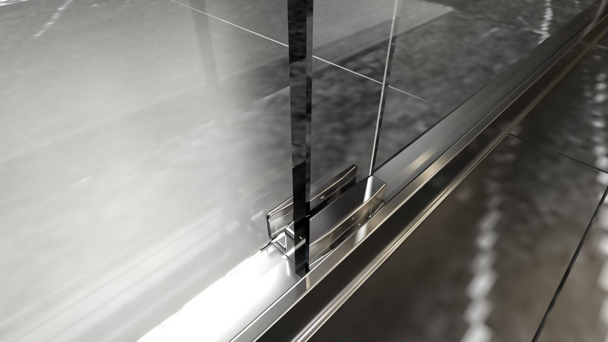 ExBrite-Catalyst 56-60in.W x 70in.H Semi-Frameless Sliding Door,6mm Tempered Glass Door,Chrome,Double Sliding Glass Shower Enclosure