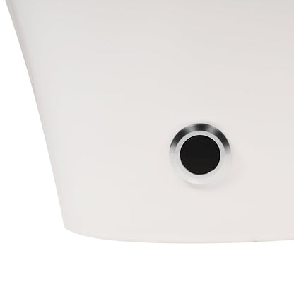 Exbrite Heated Seat Smart Toilet, One Piece Toilet, Automatic Flush Tankless Toilet without Bidet, with Foot sensor Flush, Blue Night Light, Knob Control, Power Outage Flushing, Soft Close Cover,White