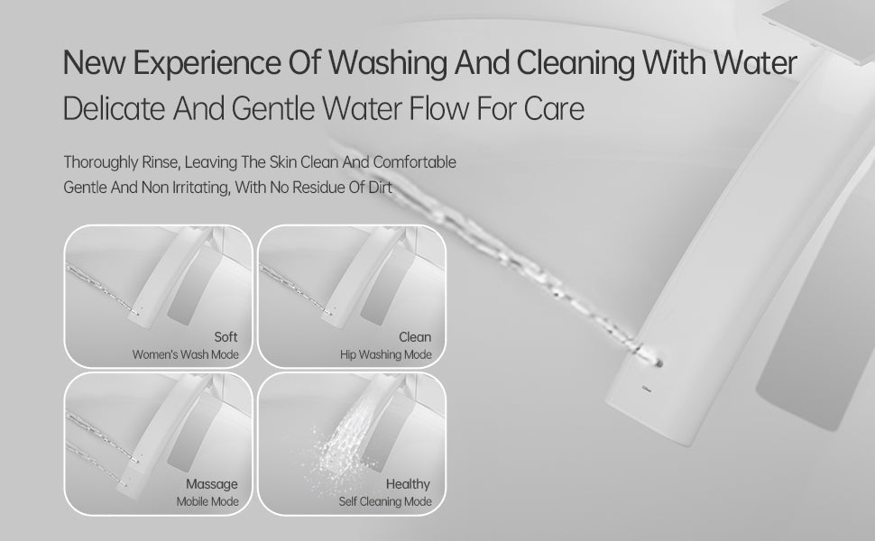 ExBrite Smart Bidet Toilet with Remote Control.Raised Tankless Toilet with LED Display. Auto Open/AutoHeated. Seat Toilet Bidet with Aromatherapy System.Warm Water And Dry.Off Seat Flush.Foot Sensor.