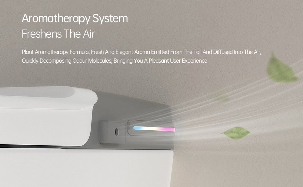 ExBrite Smart Bidet Toilet with Remote Control.Raised Tankless Toilet with LED Display. Auto Open/AutoHeated. Seat Toilet Bidet with Aromatherapy System.Warm Water And Dry.Off Seat Flush.Foot Sensor.