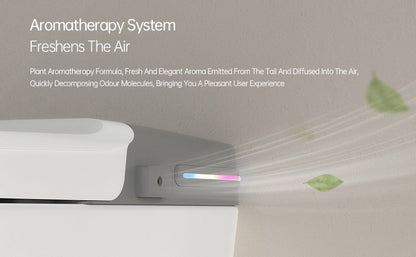 ExBrite Smart Bidet Toilet with Remote Control.Raised Tankless Toilet with LED Display. Auto Open/AutoHeated. Seat Toilet Bidet with Aromatherapy System.Warm Water And Dry.Off Seat Flush.Foot Sensor.