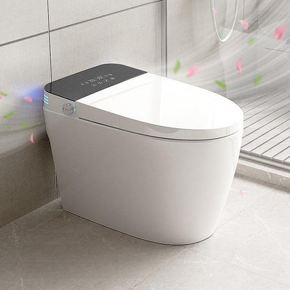 ExBrite Smart Toilets with Heated Bidet Seat,Bidet toilet with Dryer and Warm Water,Portable toilet with bidet built,Intelligent Toilet Auto Open Close Seat