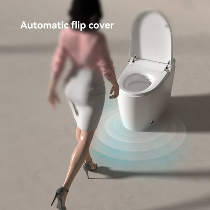 ExBrite Smart Toilets with Heated Bidet Seat,Bidet toilet with Dryer and Warm Water,Portable toilet with bidet built,Intelligent Toilet Auto Open Close Seat