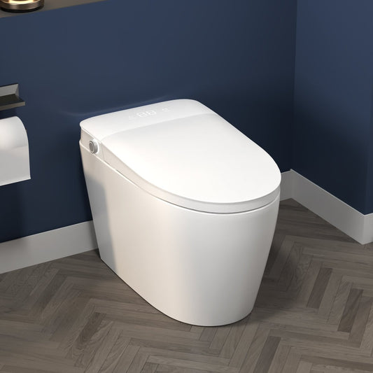 ExBrite Smart Toilets with Heated Bidet Seat.Portable toilet with bidet built.Intelligent Toilet Auto Open/Close Seat. Bidet toilet with Dryer and Warm Water