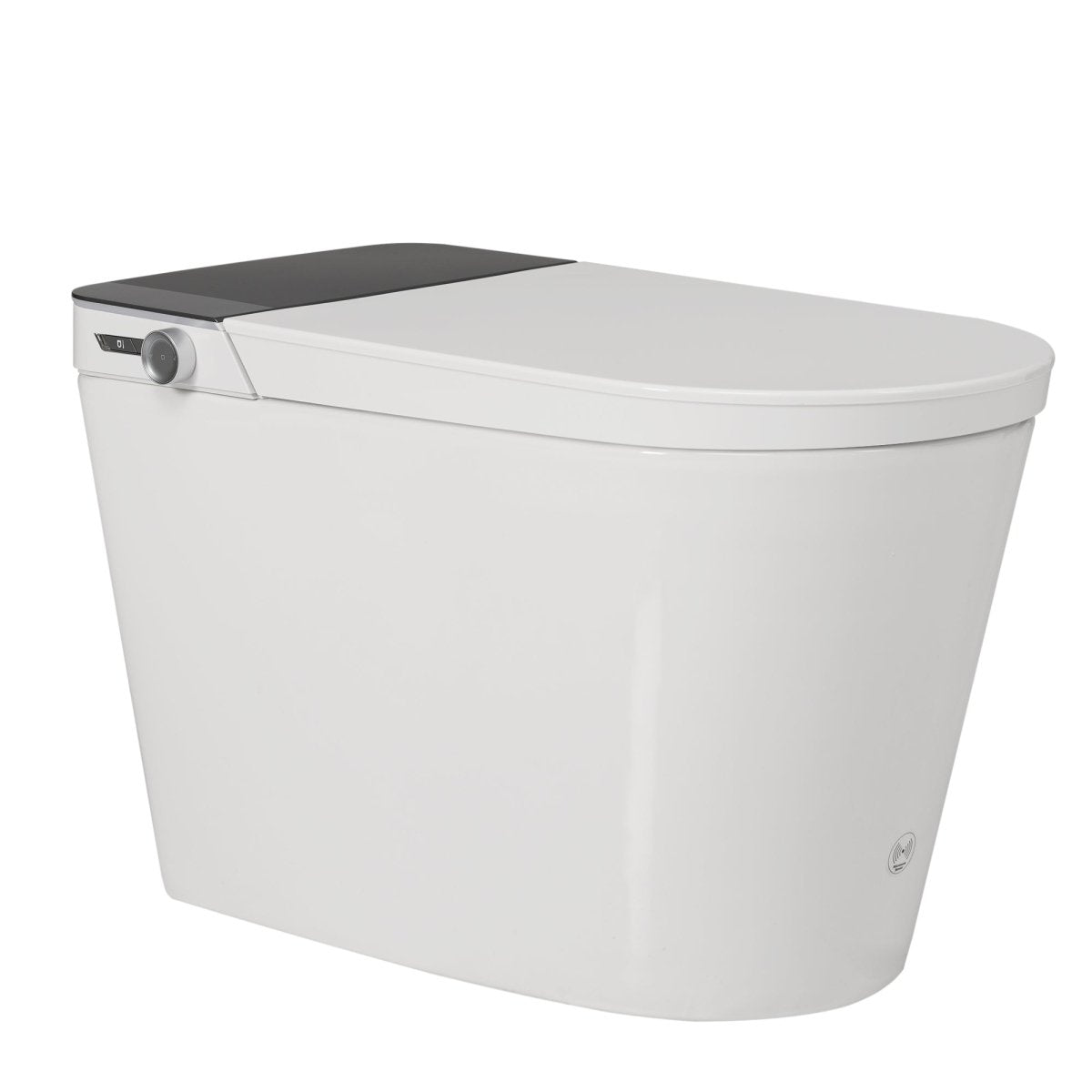 ExBrite Tankless Smart Toilet with Bidet Built In,Auto Open & Close,Wider Bidet with Heated Seat, Warm Water and Dry, Foot Sensor, LED Display, Remote Control
