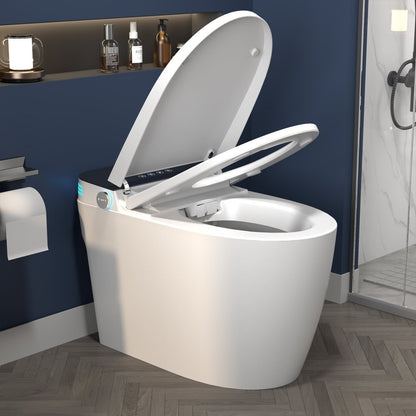 ExBrite Smart Toilets with Heated Bidet Seat,Bidet toilet with Dryer and Warm Water,Portable toilet with bidet built,Intelligent Toilet Auto Open Close Seat - ExBriteUSA