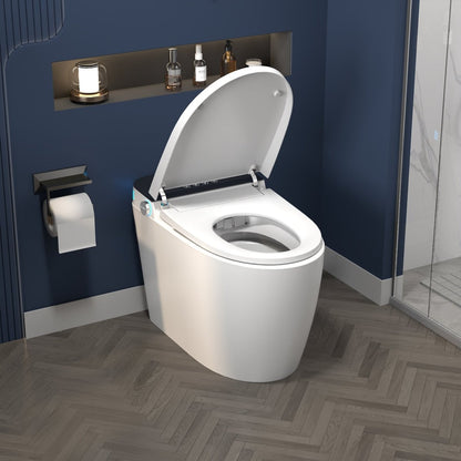 ExBrite Smart Toilets with Heated Bidet Seat,Bidet toilet with Dryer and Warm Water,Portable toilet with bidet built,Intelligent Toilet Auto Open Close Seat - ExBriteUSA