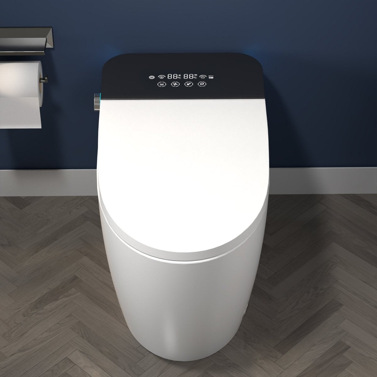 ExBrite Smart Toilets with Heated Bidet Seat,Bidet toilet with Dryer and Warm Water,Portable toilet with bidet built,Intelligent Toilet Auto Open Close Seat - ExBriteUSA