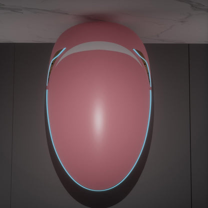 Exbrite Unique Smart Toilet with Bidet Built In, Intelligent One Piece Toilet For Modern Bathroom, Auto Open/Close Seat, Foot Sensor, LED Display,Night Light, Warm Water & Dryer,Pink