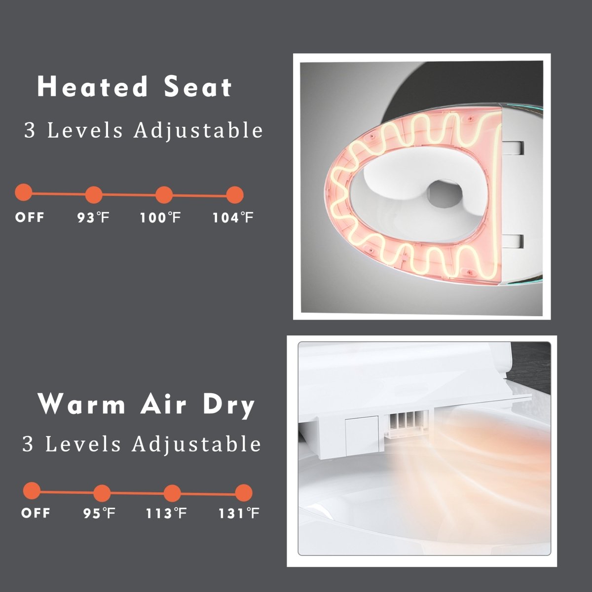 Exbrite Unique Smart Toilet with Bidet Built In, Intelligent One Piece Toilet For Modern Bathroom, Auto Open/Close Seat, Foot Sensor, LED Display,Night Light, Warm Water & Dryer,Pink