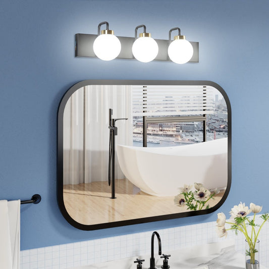 ExBrite 24" 3 - Light LED Vanity Light with Dimmable Switch & Tri - Color Temperature