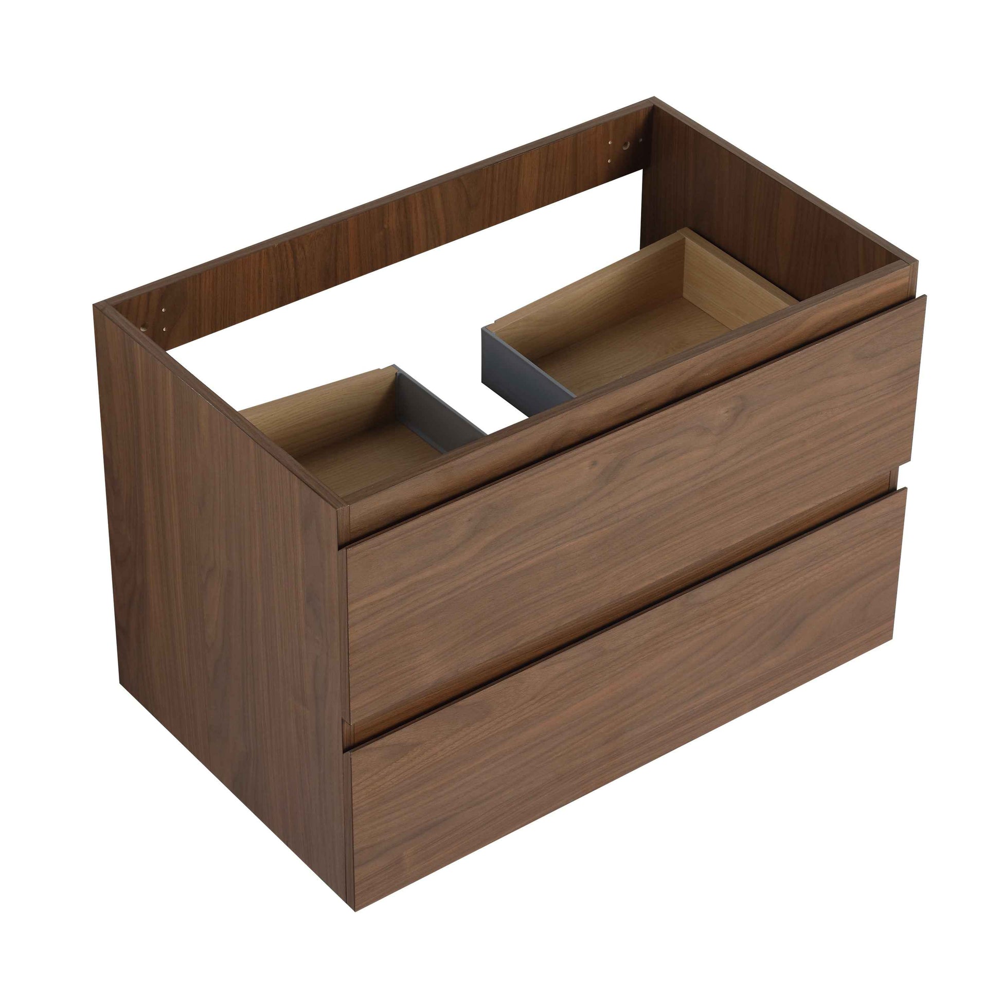 30' Wall-Mounted Bathroom Vanity With Ceramic Sink, KD-Package,2-Soft Close Drawers, KD-Package