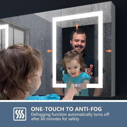 Boost-M1 52" W x 26" H Combination Medicine Cabinet with Mirror led Lighted Medicine Cabinet