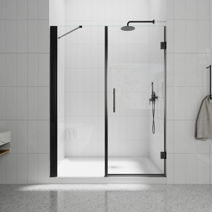 Glass Shower Door Hinges | Valor-W 56-58"Wx71"H Frameless Pivot Shower Door