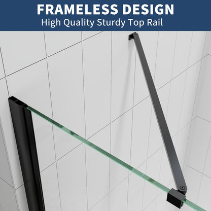 Glass Shower Door Hinges | Valor-W 56-58"Wx71"H Frameless Pivot Shower Door