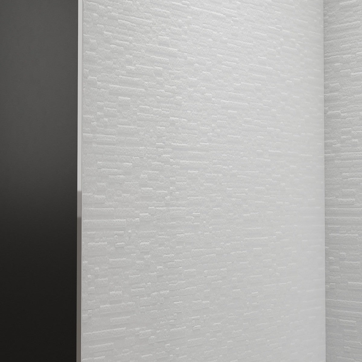 Huck - C Solid Surface 60" W x 76" H Tile Tub and Shower Wall Panel Surround, Quick Install,Cuttable,Textured Concrete,36in