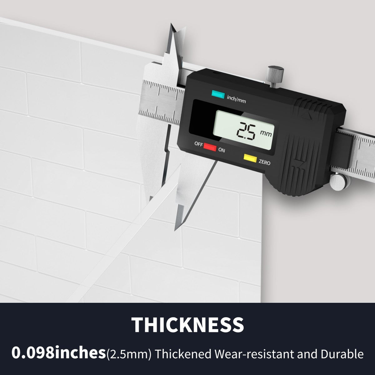 Huck - S Solid Surface 60" W x 76" H Tile Tub and Shower Wall Panel Surround, Quick Install,Cuttable,Small Tile Pattern,36in