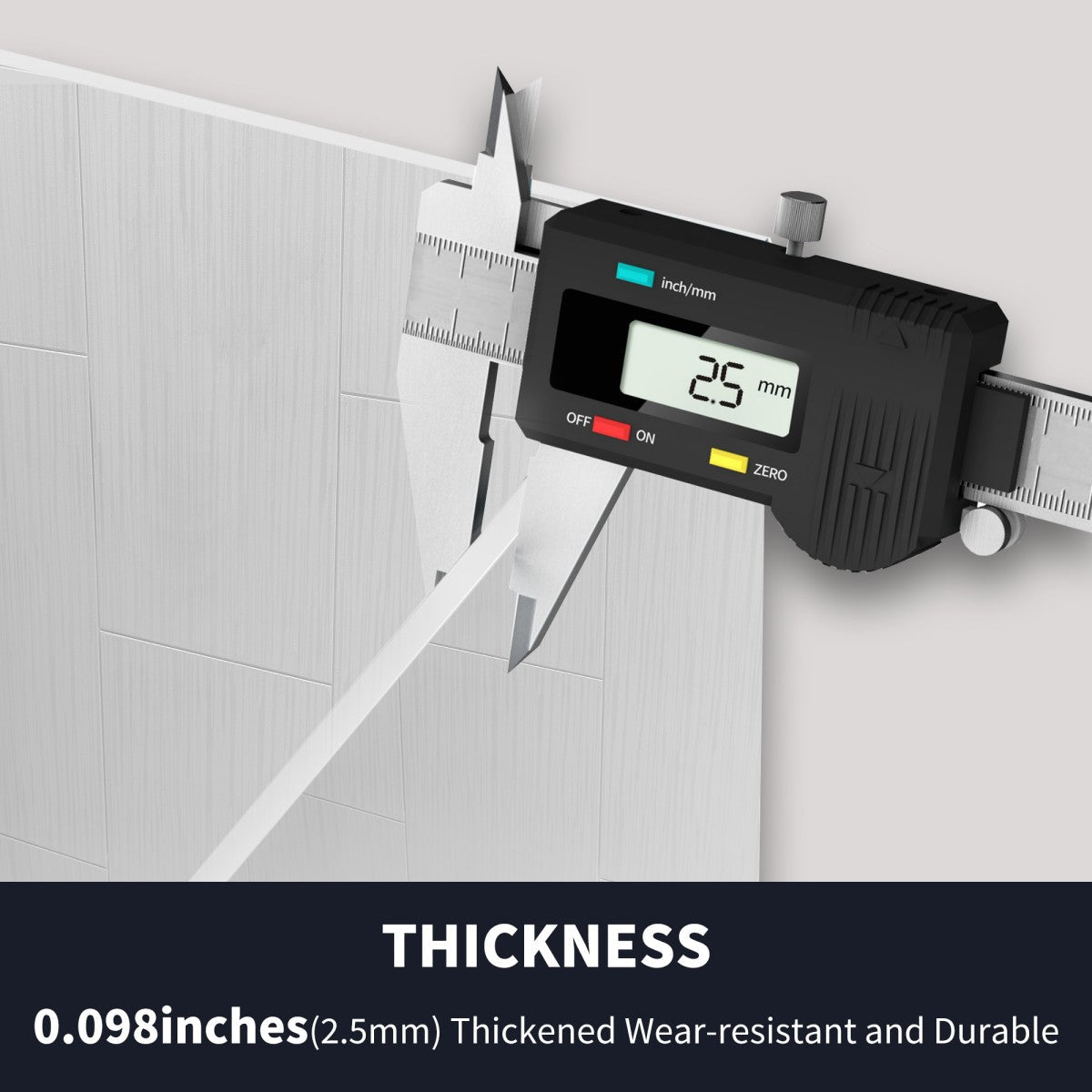 Huck - V Solid Surface 60" W x 76" H Tile Tub and Shower Wall Panel Surround, Quick Install,Cuttable,Big Tile Pattern,36in