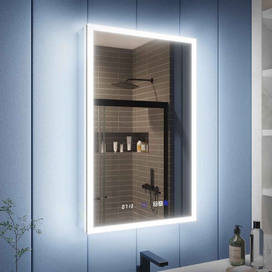 Illusion 24" x 36" Medicine Cabinet with Mirror LED, Front and Back Light, Hinge on Right