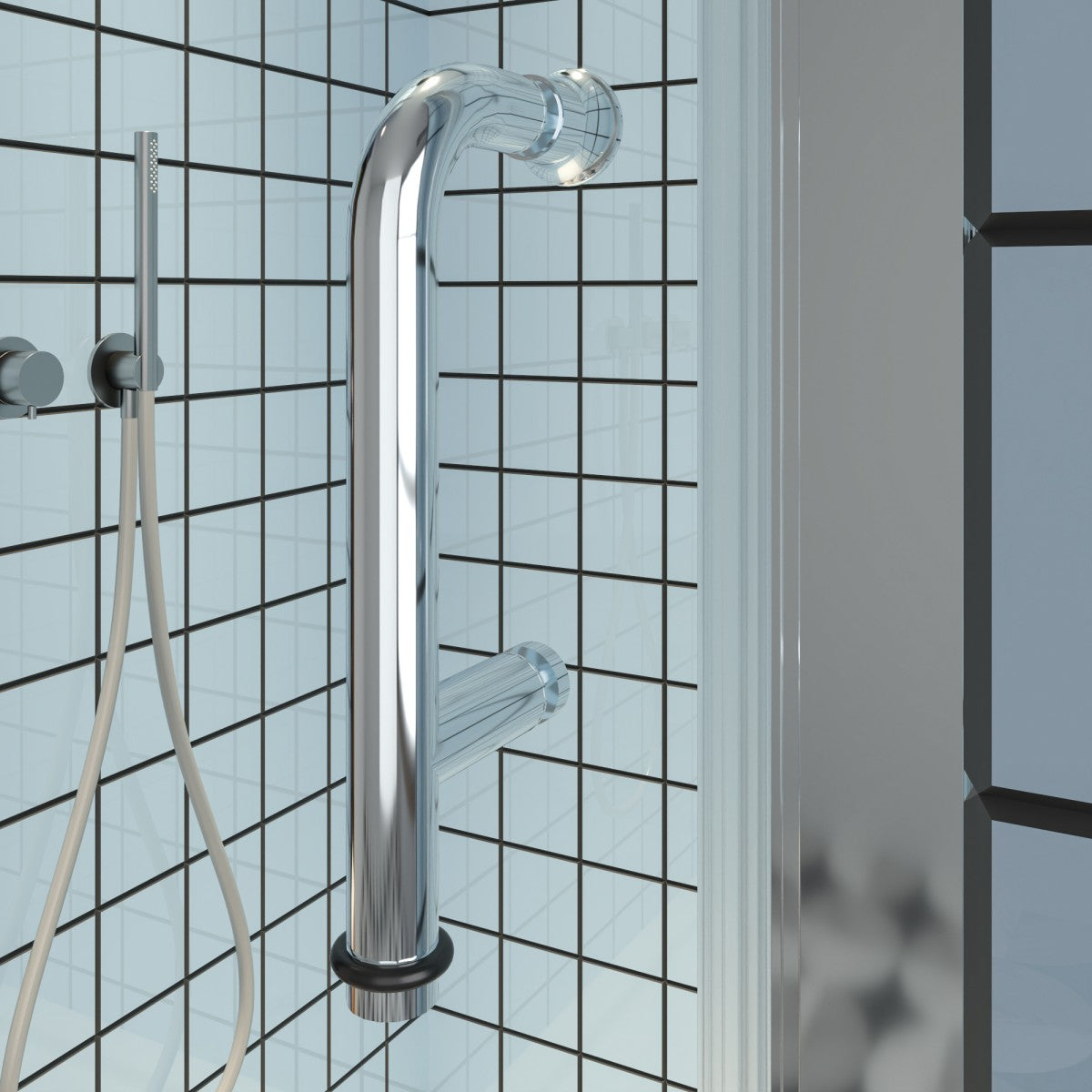 Exbrite Adapt Bifold Shower Door 30-32 in.W x 72 in.H Pivot Swing Shower Doors,Chrome,Clear Tempered Shower Glass - ExBriteUSA