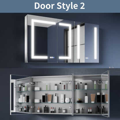 Boost 50 x 26 inch lighted medicine cabinet installed above a modern bathroom vanity