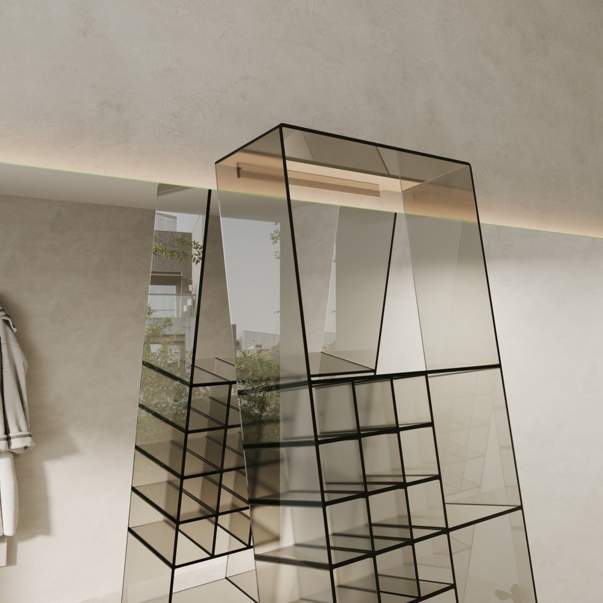 Luxury Mirrored Bathroom Organizer Shelf – Stylish Storage for Beauty Essentials|pre-sales