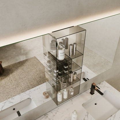 Luxury Mirrored Bathroom Organizer Shelf – Stylish Storage for Beauty Essentials|pre-sales