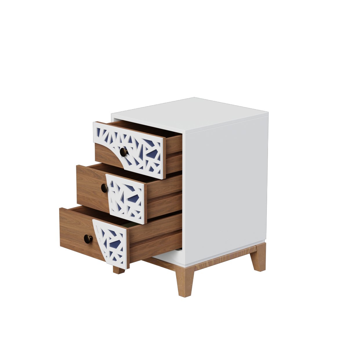MangoLuxe Side Table, Small End Table, White,Tall Nightstand for Living Room, Bedroom, Office,Bathroom,2 - PACK