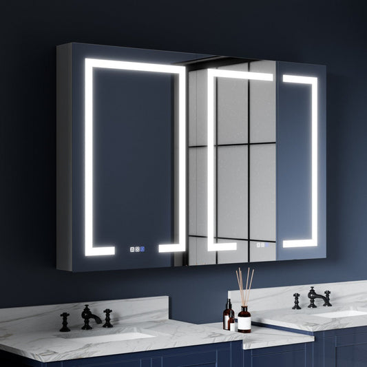 Medicine Cabinet LED Light - 54"W x 36"H Medicine Cabinet with Mirror, Recessed or Surface Mounted|ExBrite Boost-M1