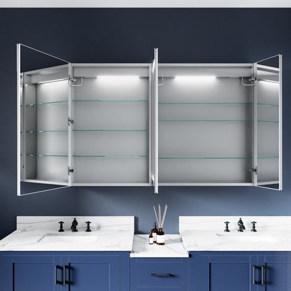 Medicine Cabinet LED Light - 54"W x 36"H Medicine Cabinet with Mirror, Recessed or Surface Mounted|ExBrite Boost-M1