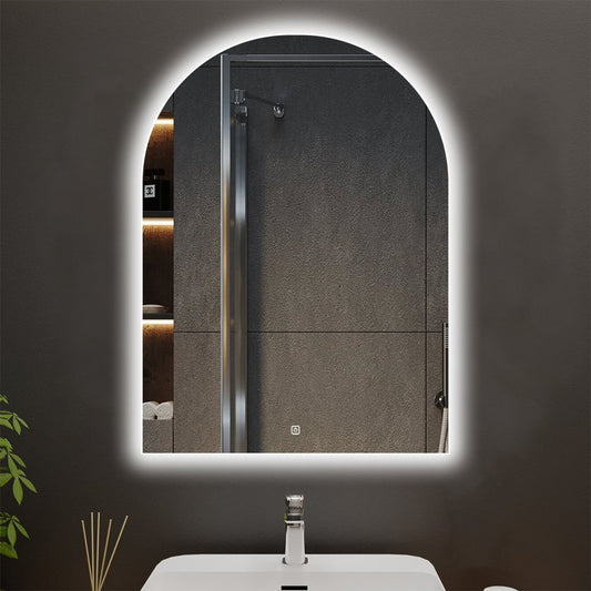 Myths Customized Arched LED Bathroom Mirror, Backlit