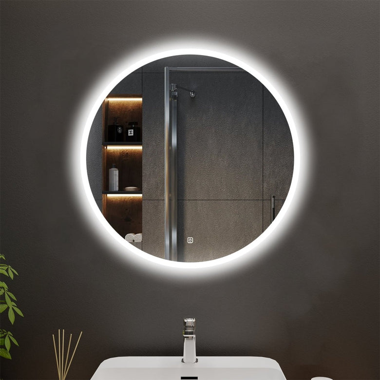 Nimbu Customized Round LED Bathroom Mirror, Backlit