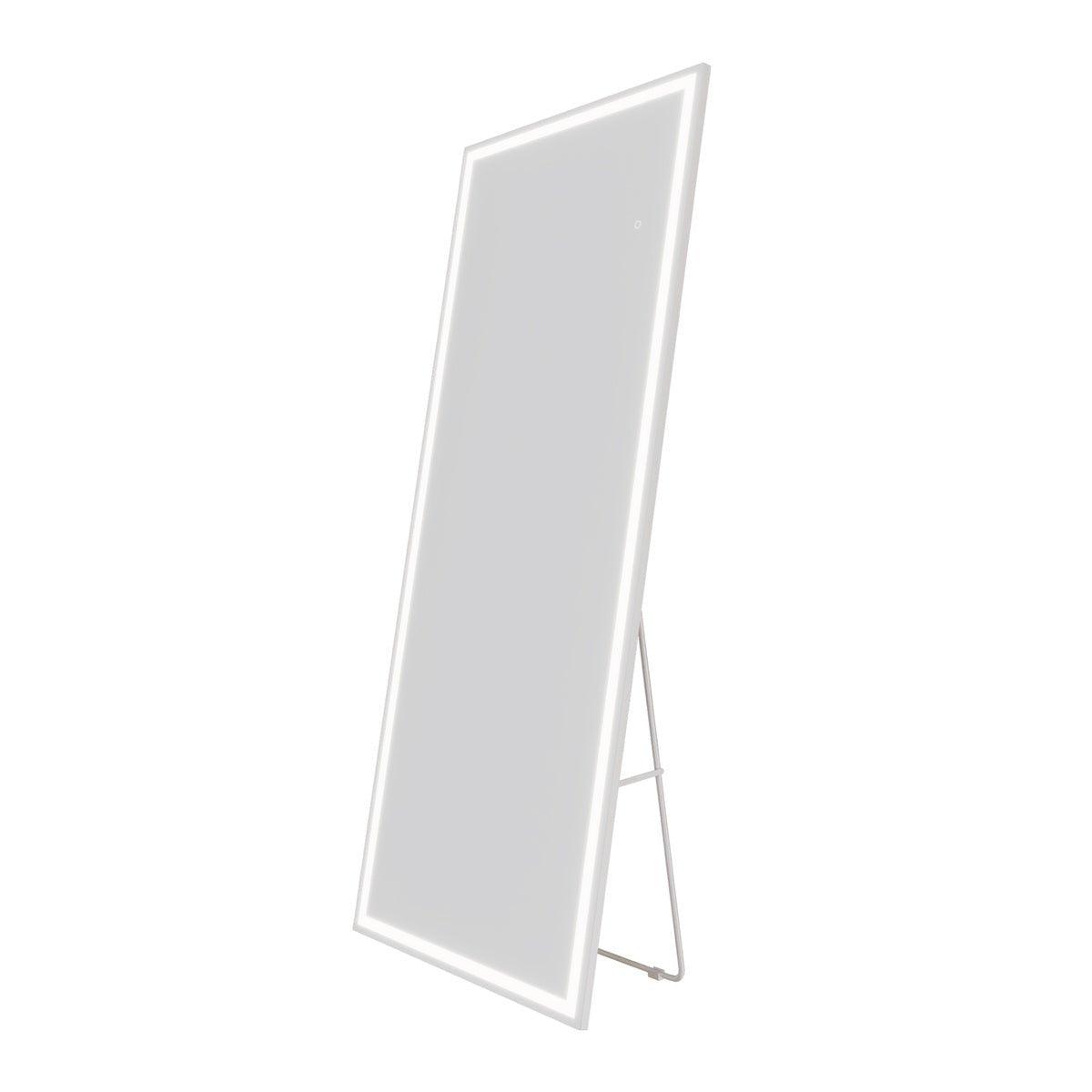 Nivor 71"x28" Dimmable LED Full-Length Floor Framed Mirror with Stand, 3-Color Lights & Wall-Mount Option